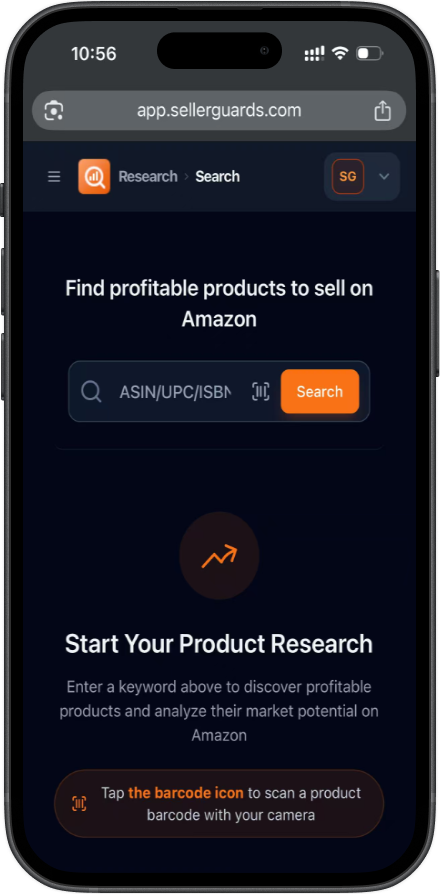 Research search on mobile